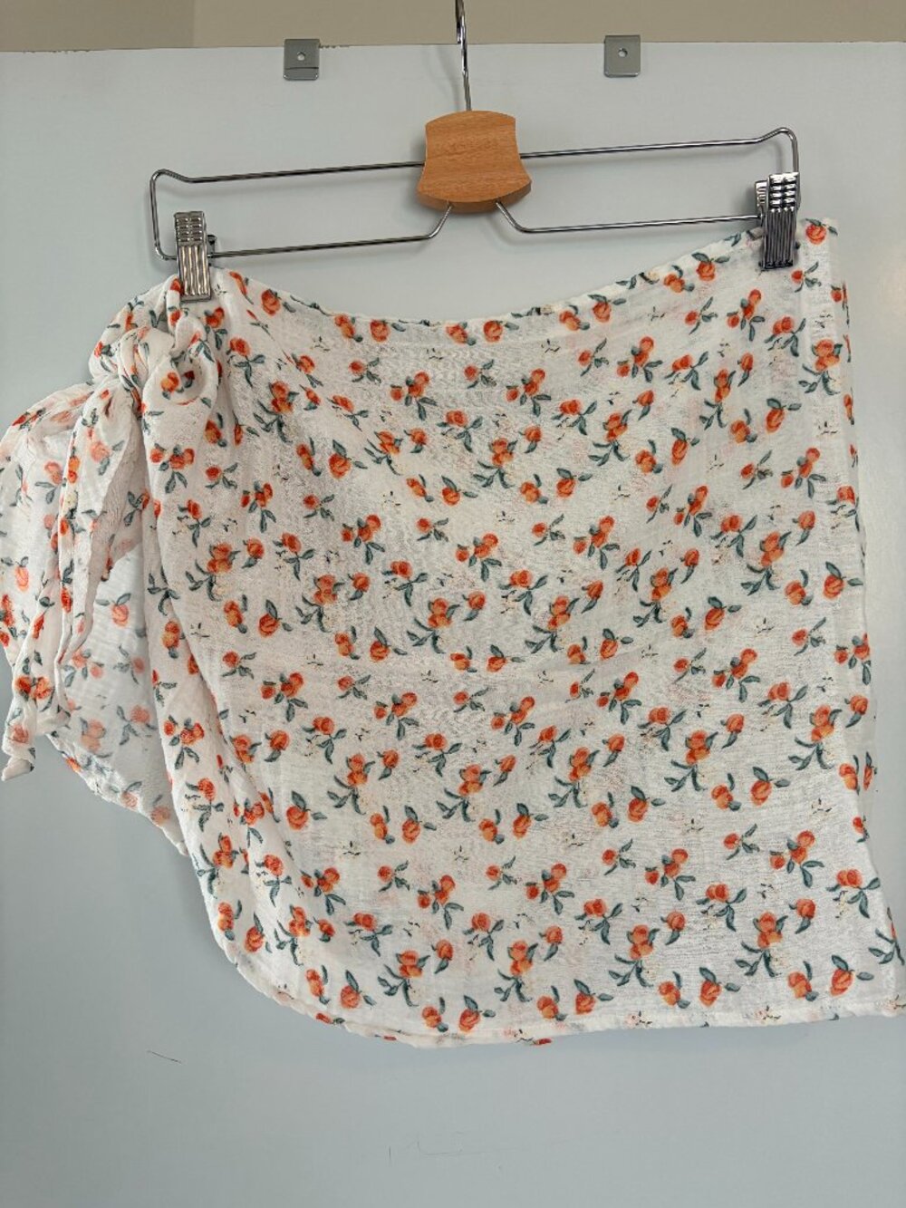 Abercrombie & Fitch Cotton Gauze Peach patterned Swim Coverup